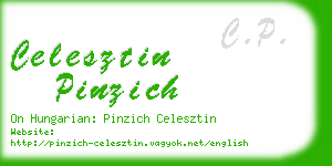 celesztin pinzich business card